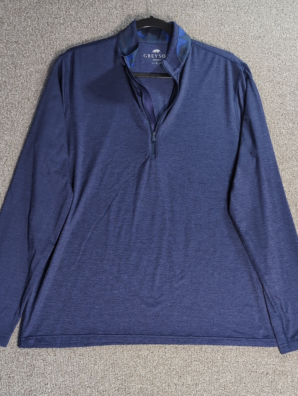 Greyson Guide Sport Camo Collar Quarter Zip Pullover Performance Golf Size Large